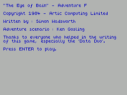 Adventure F - The Eye of Bain (1984)(Artic Computing)